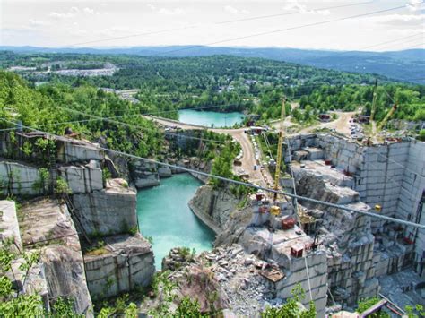After checking out the quarry, head over to the nearby Hope Cemetery whose monuments are nothing short of works of art made from granite from the Rock of Ages quarry. . Rock of ages granite quarry swimming